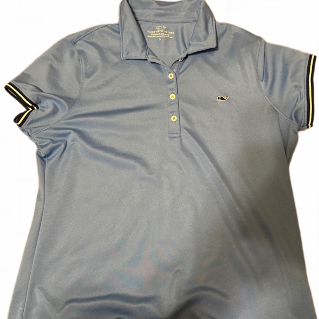 Ultra Rare Vineyard Vines Blue Womens Golf Shirt